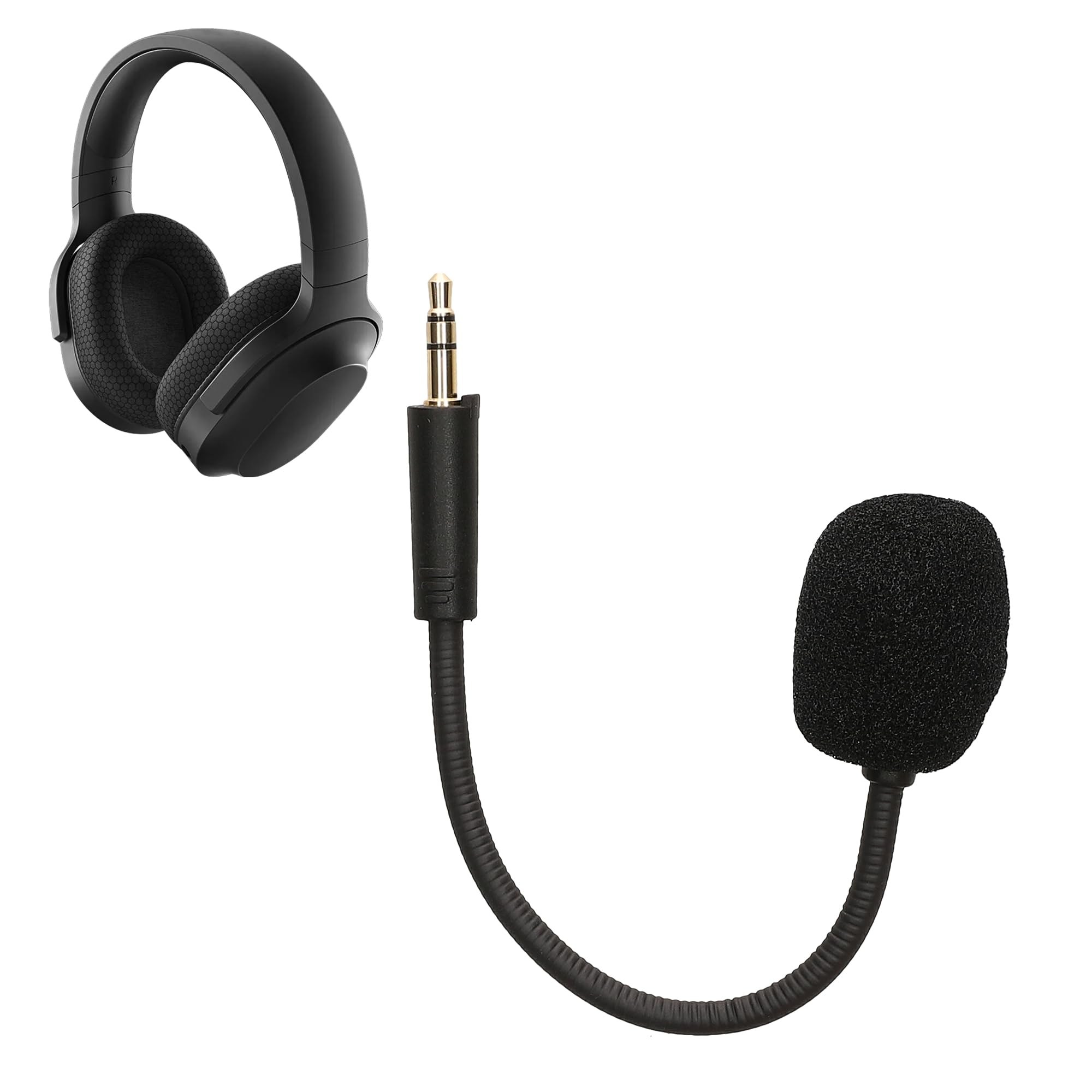 kwmobile Micrófono Compatible con Razer Barracuda X - Microfono Repuesto para Auriculares Gaming - Negro