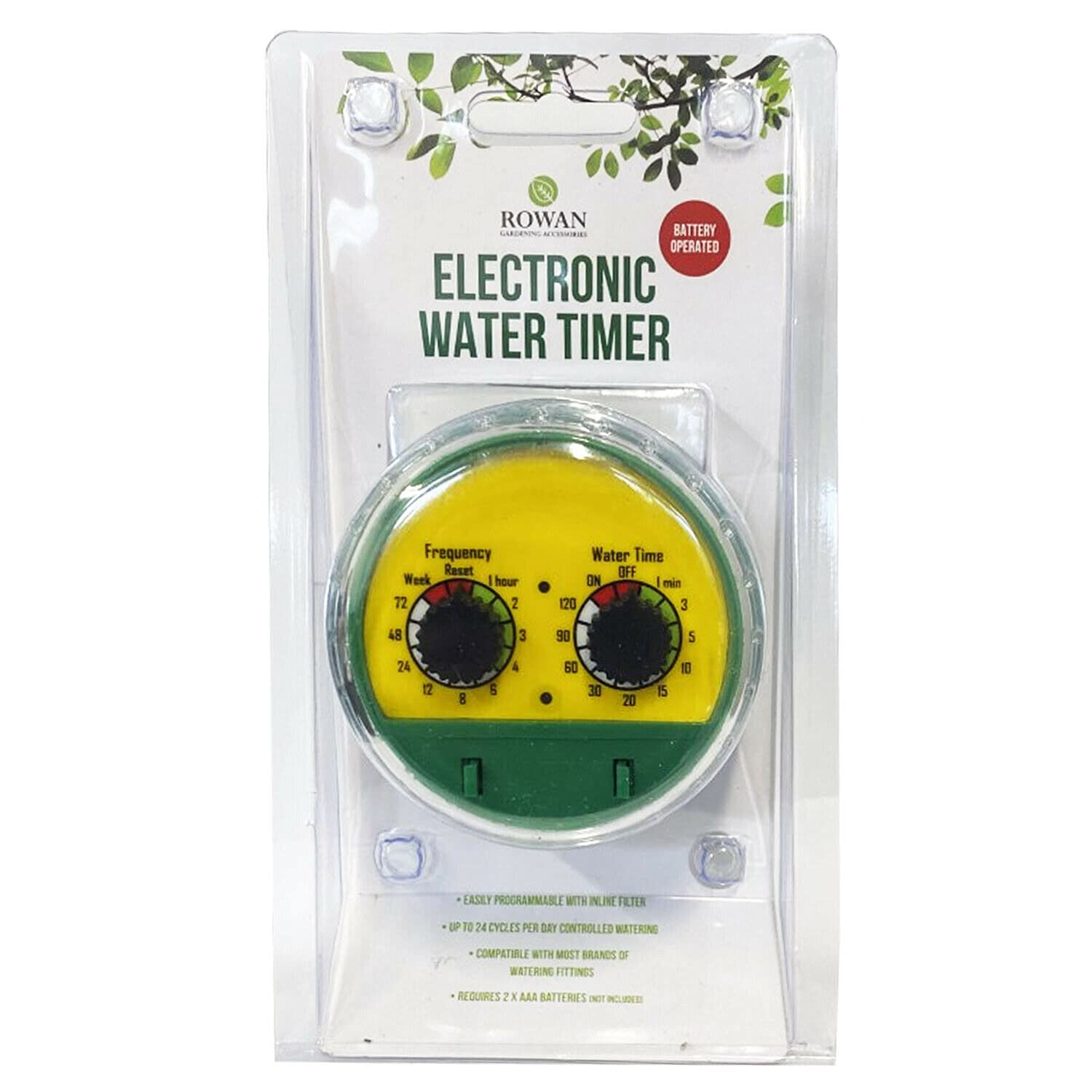 Gem Imports Electronic Water Timer | Automatic Irrigation Watering Timer Controller | For Garden, Lawn, Drip Irrigation