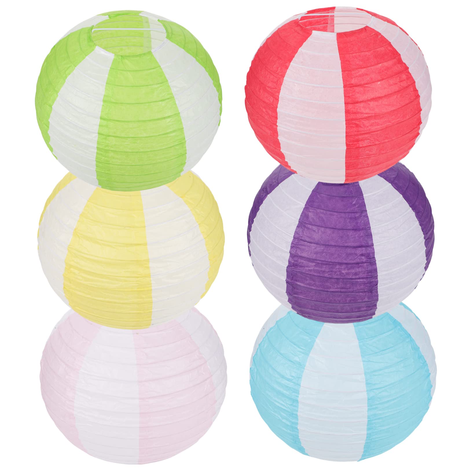 HOLIDYOYO 6Pcs Foldable Paper Lanterns for Party Decorations Chic Design for Festivals Weddings and Home Decor Easy to Assemble and Store