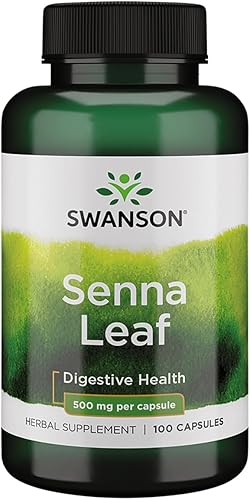 Swanson Hoja de Senna 500 miligramos 100 cápsulas