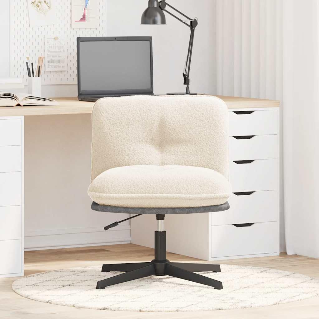 Generisch Silla giratoria de oficina color crema Tela