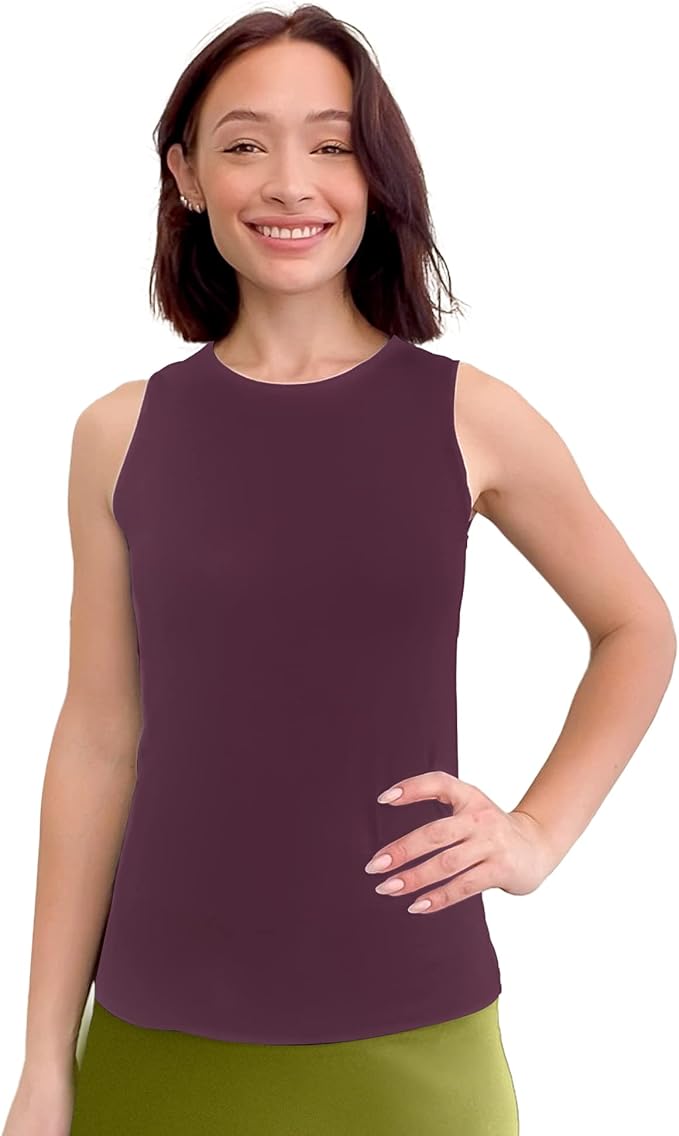 Kosher Casual Modest High Neck Tank Top for Women Full-Shoulder ...