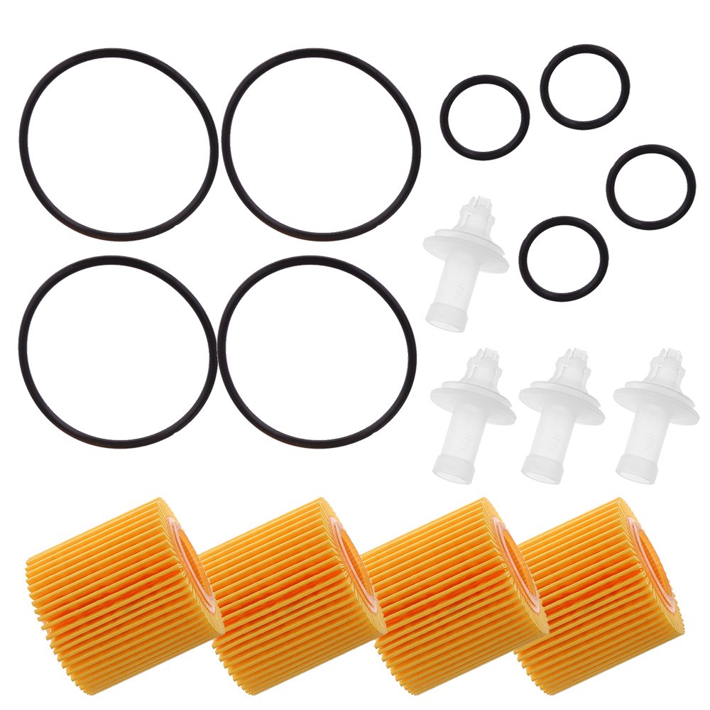 Hoypeyfiy 04152-YZZA6 Oil Filter (4-Pack)