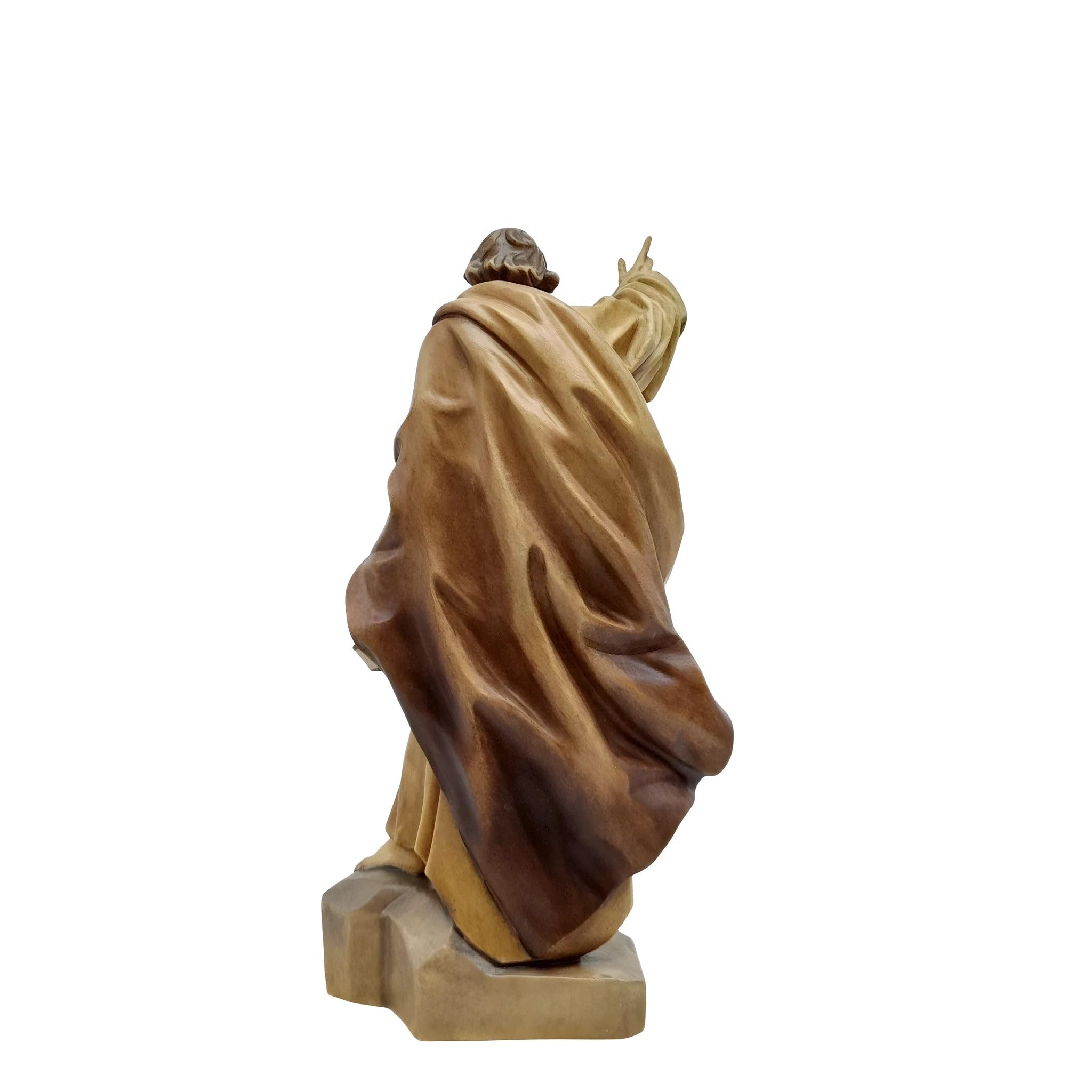 Dolfi | Rzeźba z drewna São Paulo 15 cm | Ręcznie barwione drewno w Val Gardena | Figurka szopka