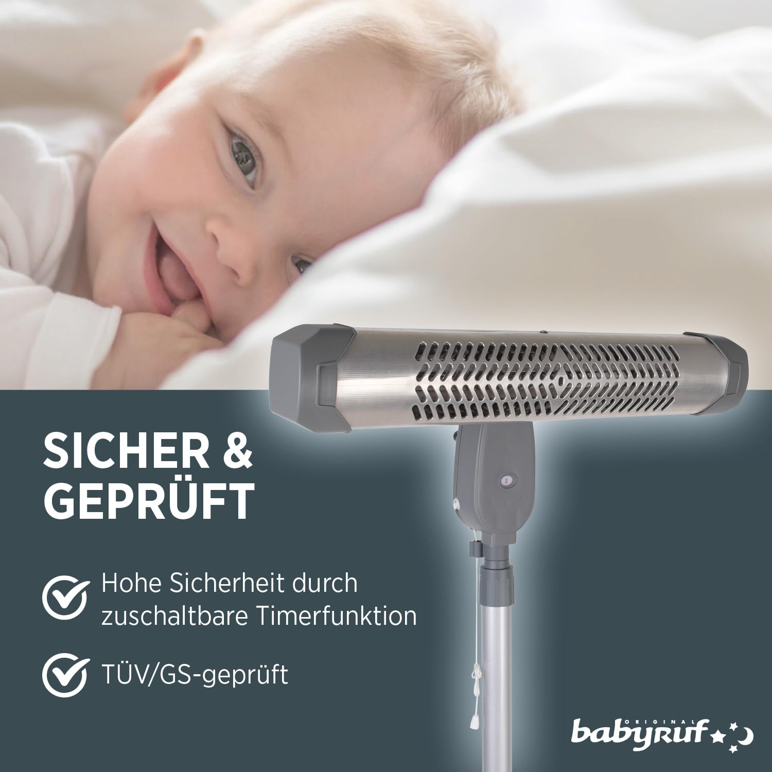 Grzejnik z modułową podstawą i stabilnym uchwytem ściennym 800 W