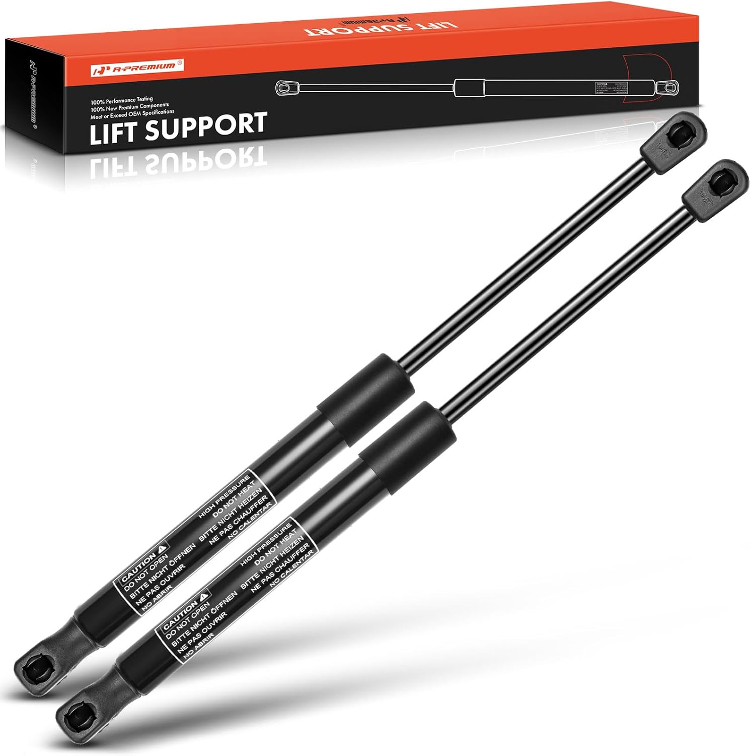 A-Premium Front Hood Lift Supports Shock Struts Compatible with Audi Models - TT 2007-2015, TT Quattro 2007-2015, TT RS Quattro 2011-2013, TTS Quattro 2009-2015 - Replace# 8J0823359C (2PC Set)