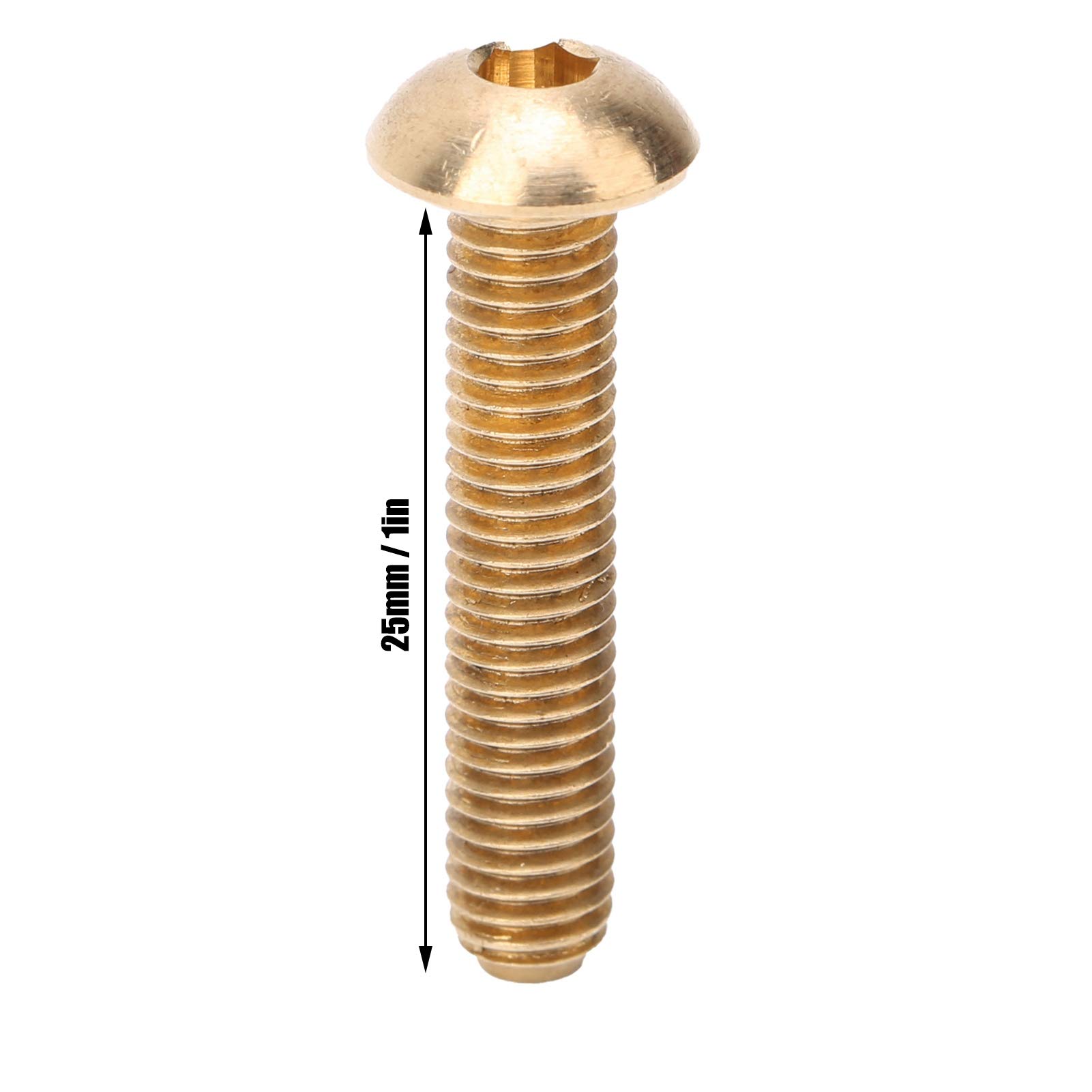 50 piezas de tornillos hexagonales de cabeza redonda, sujetadores de cobre M5, tornillos industriales de cobre puro antióxido con roscas profundas para maquinaria y aplicaciones (M5*25mm)