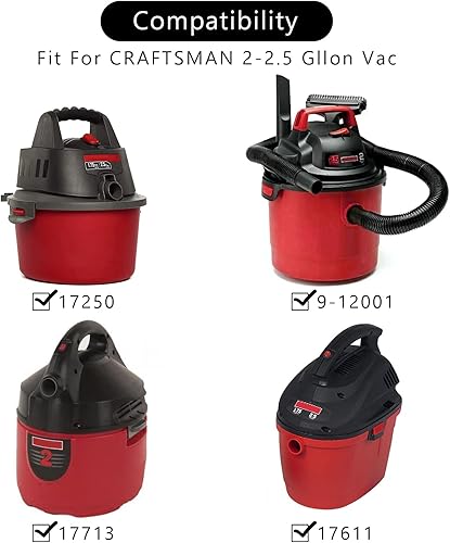 Miniatura 2 de iKEEPOW - Paquete de 9 bolsas de filtro de vacío para polvo compatibles con aspiradora CRAFTSMAN de 2 a 2.5 galones y aspiradora Powerhead, 9 bolsas