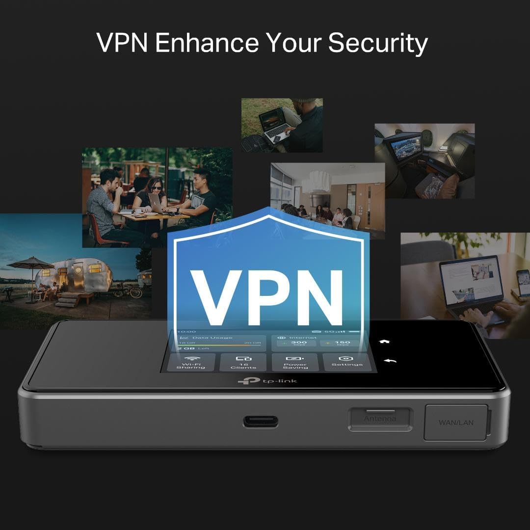 TP-Link M8550 5G Mobile Hotspot with VPN security features