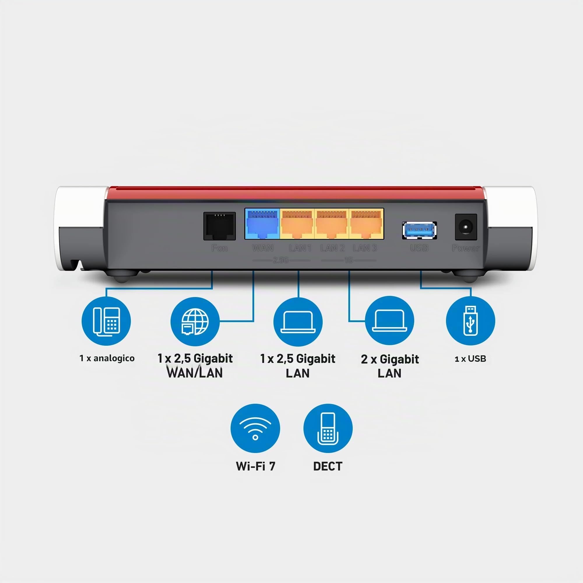 Fritz! Fritz!box 4630 WlaN-Router, WI-Fi 7, 2.5 Gbit/s Wan/lan, Dect, Mesh (20003163)