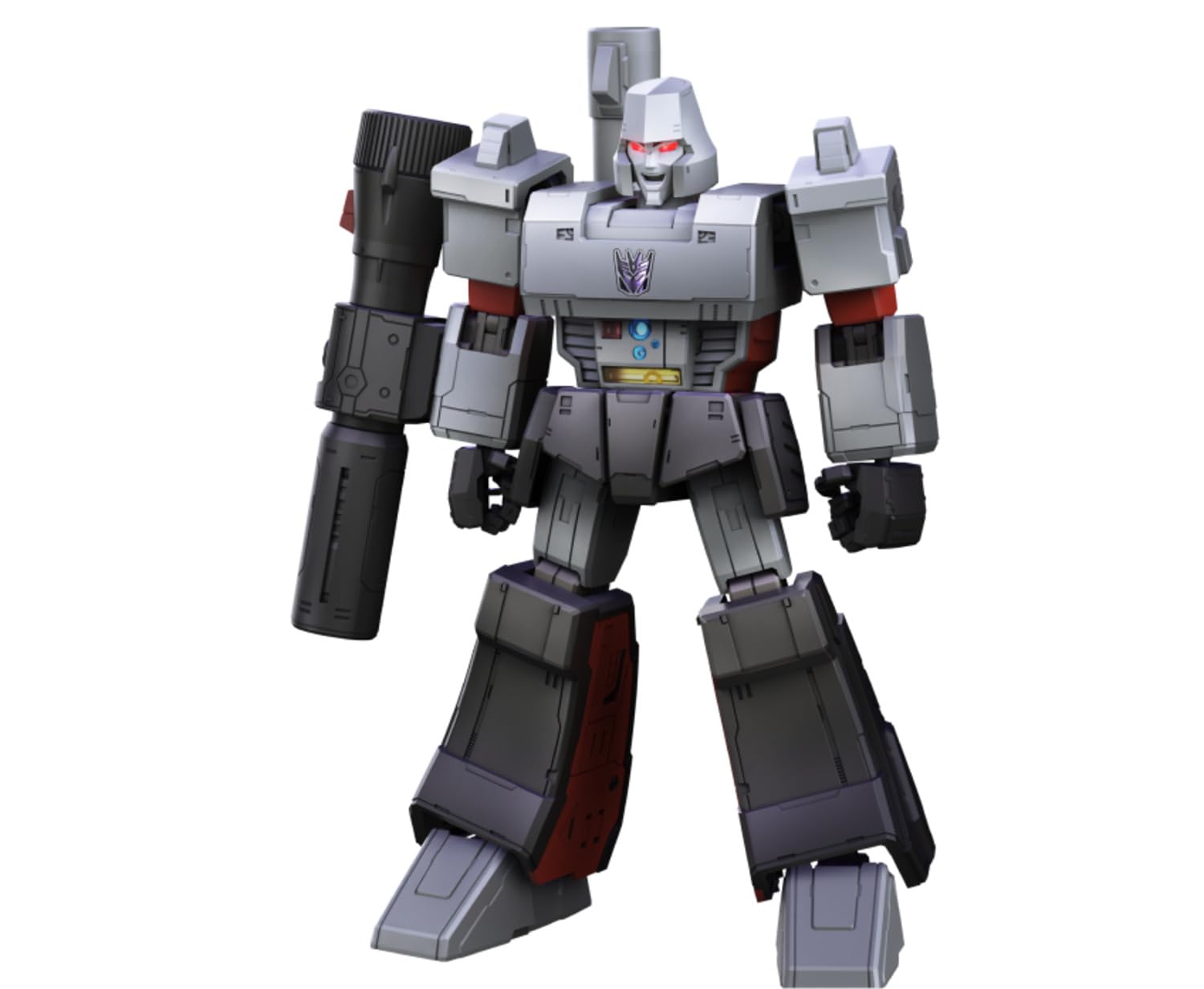 BLOKEES Transformers G1 Megatron Action Edition 02, zestaw modeli dla dzieci od 12 lat, robot 18 cm z 45 ruchomymi przegubami, funkcja oświetlenia, zestaw akcesoriów z tronem, model kolekcjonerski