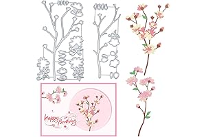 INFUNLY 14PCS Branch Cutting Dies for Small Metal Flowers