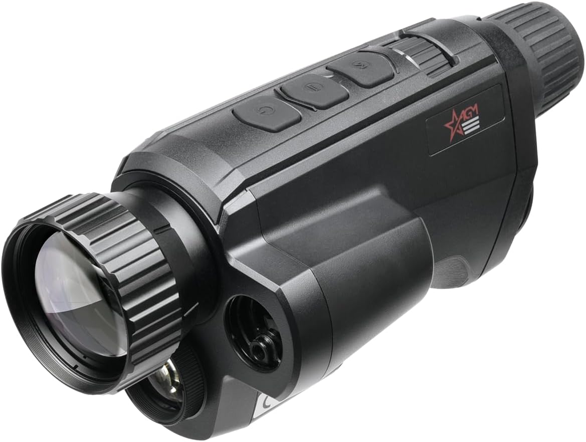 AGM Global Vision REFURBISHED FUZION LRF TM50-640 Thermal & Optical Monocular with Laser rangefinder 640x512 Resolution, OLED Display, Bi-Spectrum Imaging Waterproof