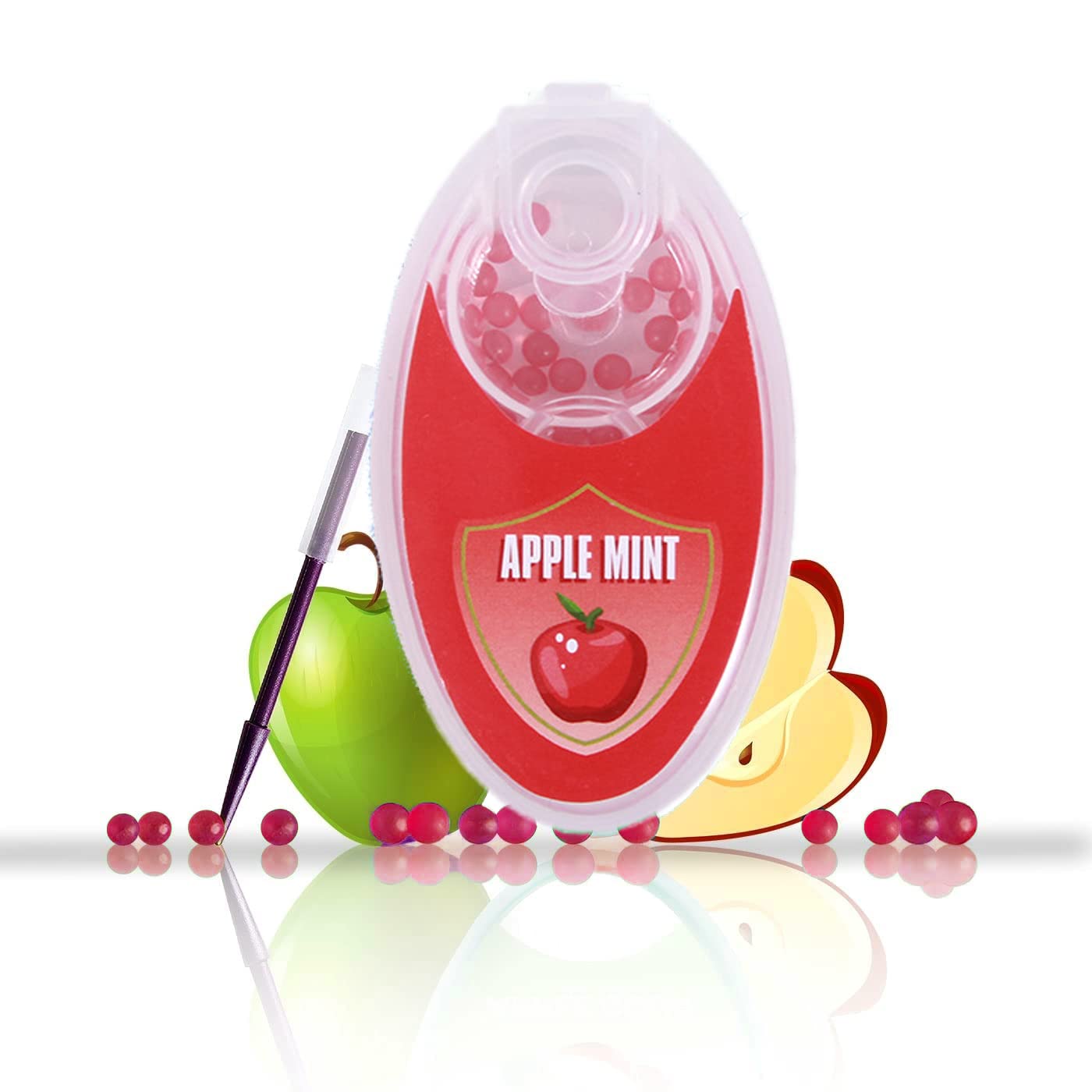 Menthol balls for Filter Portable Mini Balls Ball Shape DIY Explosion Bead Ball Capsule Click Filter Infusion Flavor (Apple)
