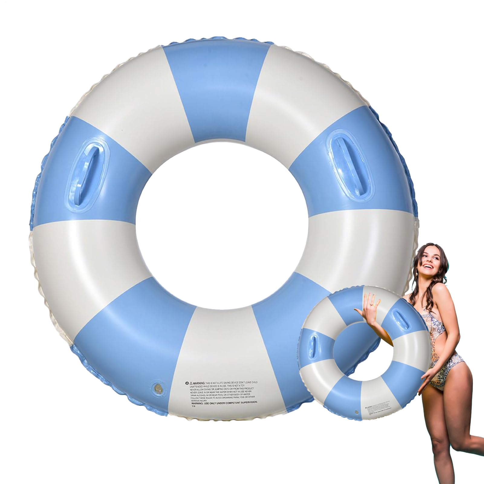 Bouée de natation - Bouées gonflables pour piscine | Flotteurs de natation épais anti-retournement avec poignées pour fête sur la plage, vacances d'été, diamètre d'aide 45-120 cm pour