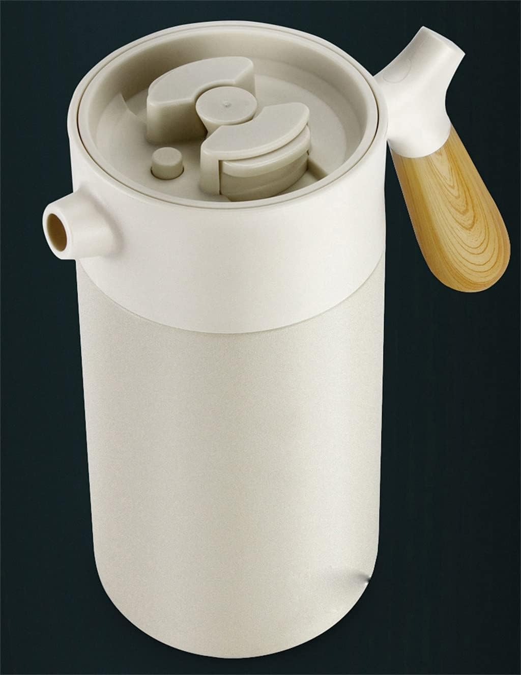 Stainless Steel Coffee Hand Maker Coffee Insulated Kettle with Handle 950ml High-end French Press (Color : White, Size : 1pcs) (White 1pcs)