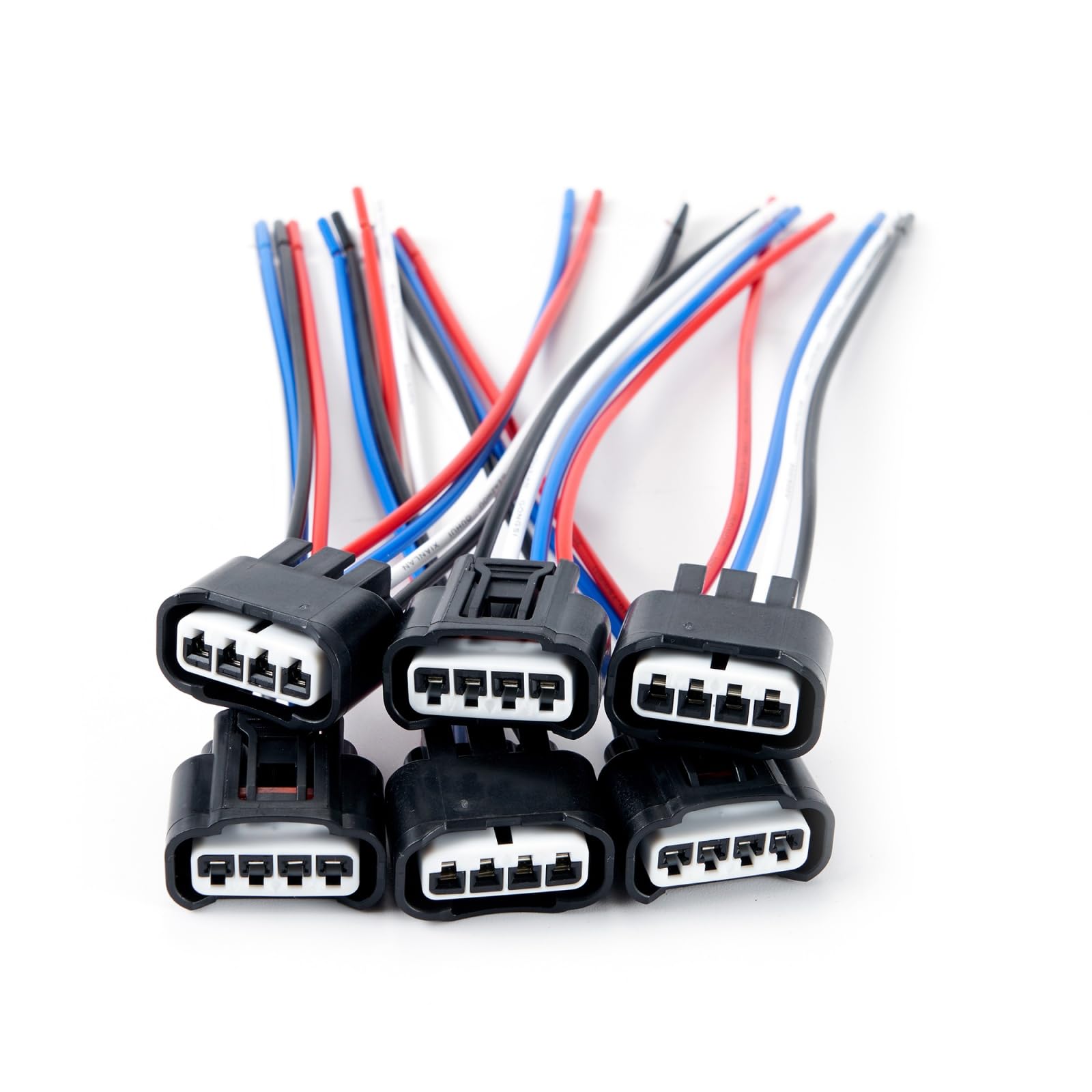 6Pcs 4-Way Wire Coil Plug Ignition Harness, Ignition Coil Connector Plug, Compatible with Toyota Lexus Camry Highlander Prius RAV4 Tacoma Tundra Etc. #90980-11885