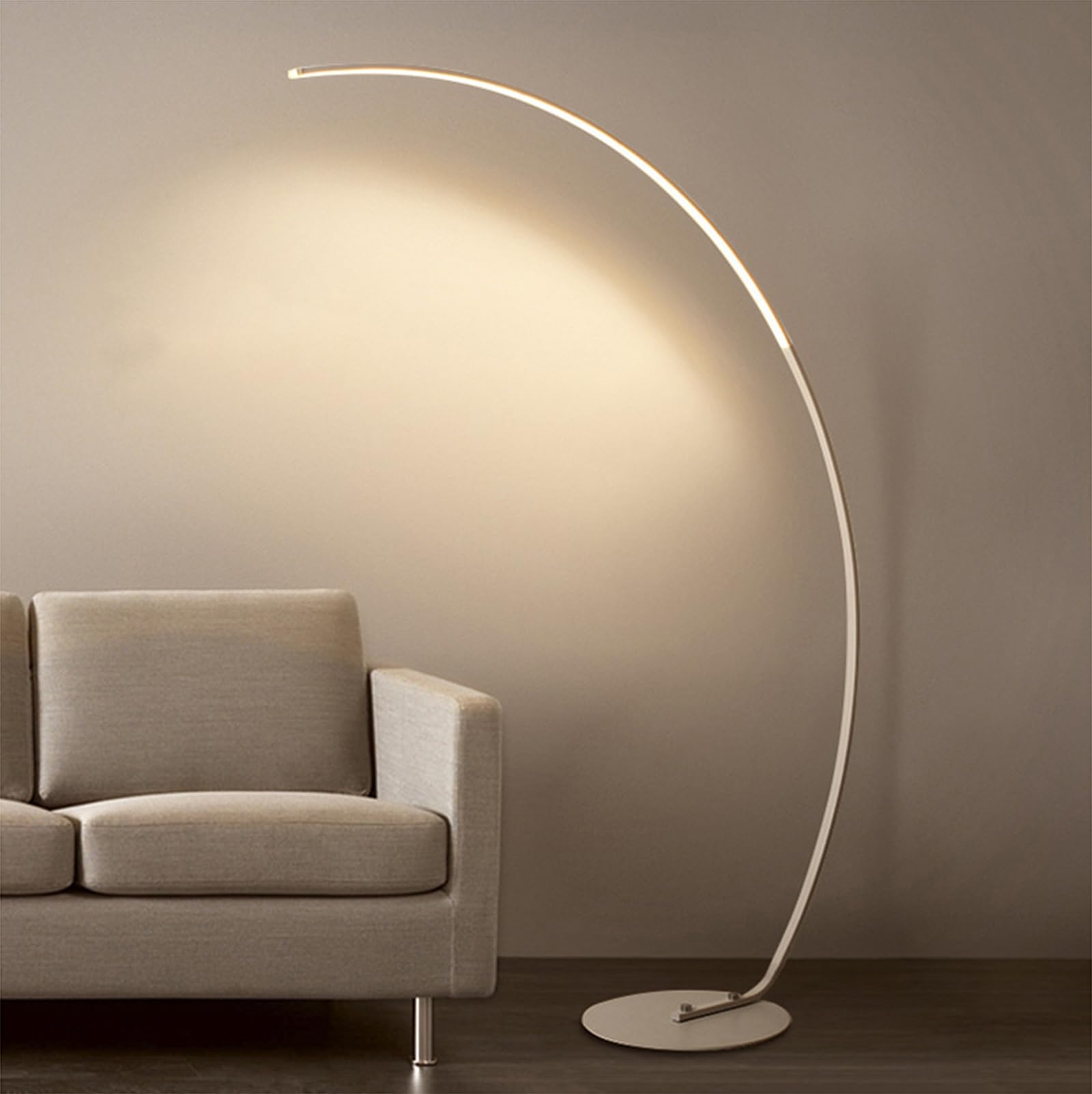 Generico Arco Lampada da Terra Lampada da Terra LED Dimmerabile Camera da Letto Ufficio Piantana con Telecomando per Atmosfera di Festa Lampada Ad Arco per Soggiorno,B