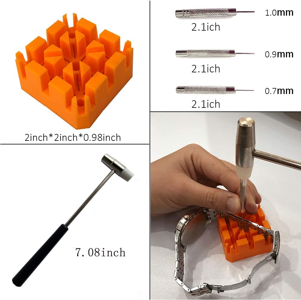 HAOBAIMEI 213 PCS Watch Repair Kit,Watch Battery Replacement Tool Kit with Carrying Case and Instruction Manual,Watch Press Set (large213) : Clothing, Shoes & Jewelry