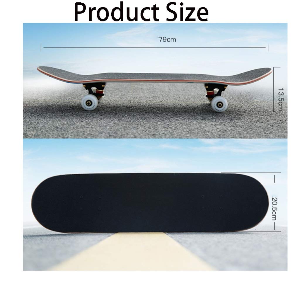 TXTC 31''x 8 '' Complete Longboard for Les Débutants Enfants Garçons Filles Jeunes Adultes, Planches À roulettes Standard avec 7 Lays Érable Pont Skateboards Pro, De Skateboard Longboard (Color : B)