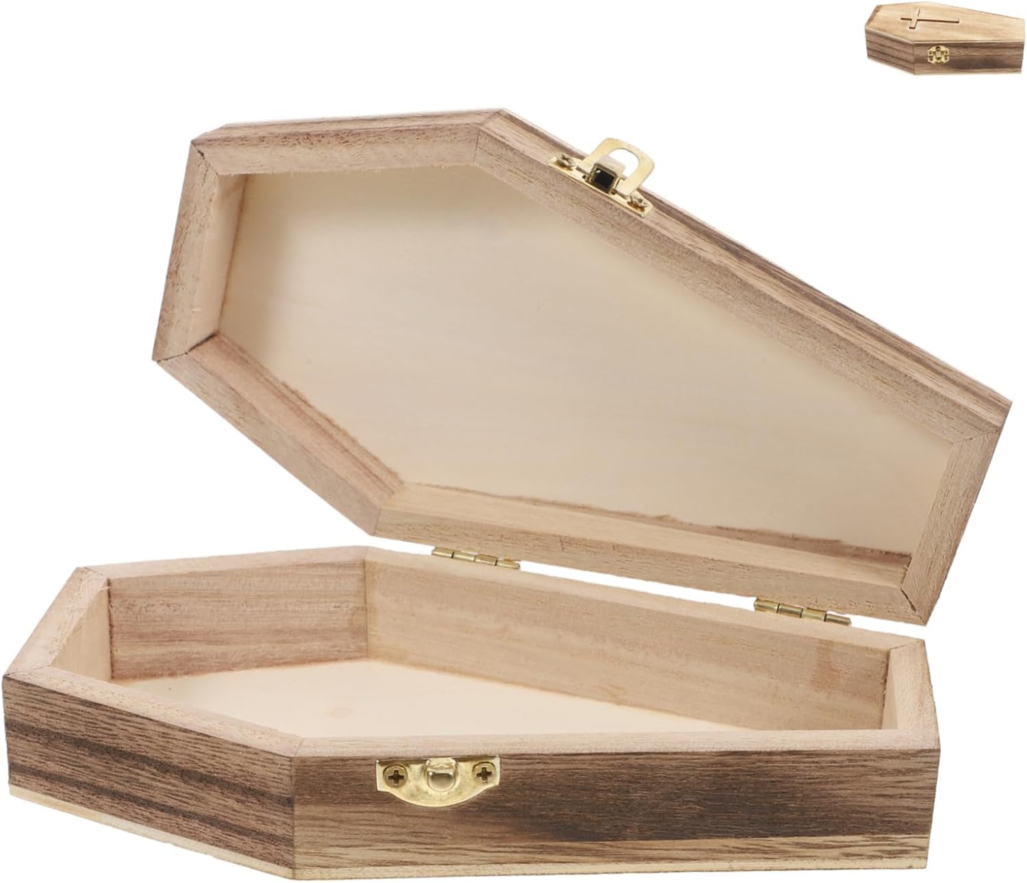 WTQZFRNSB Box Coffin Shaped Jewelry Box Gothic Jewelry Organizer Storage Caskets Coffin Small with Lid Mini Jewelry Coffin Casket Coffin Jewelry Coffin Shaped Home Decor Wooden/1000(Ivory)