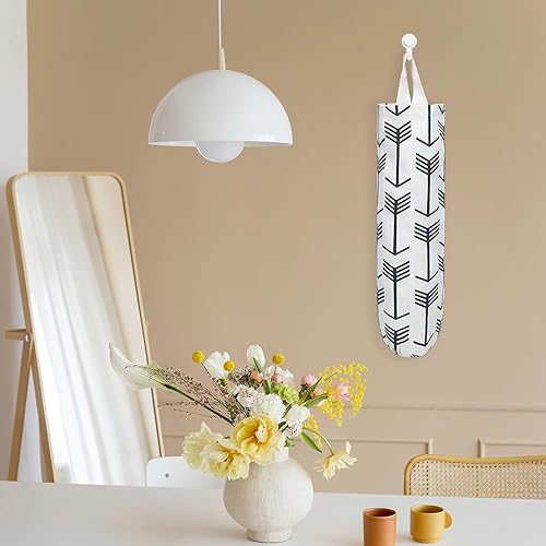 Miniatura 9 de Soporte para bolsas de plástico, soporte para bolsa de comestibles lavable, organizador de bolsas de plástico para montaje en pared, dispensador de