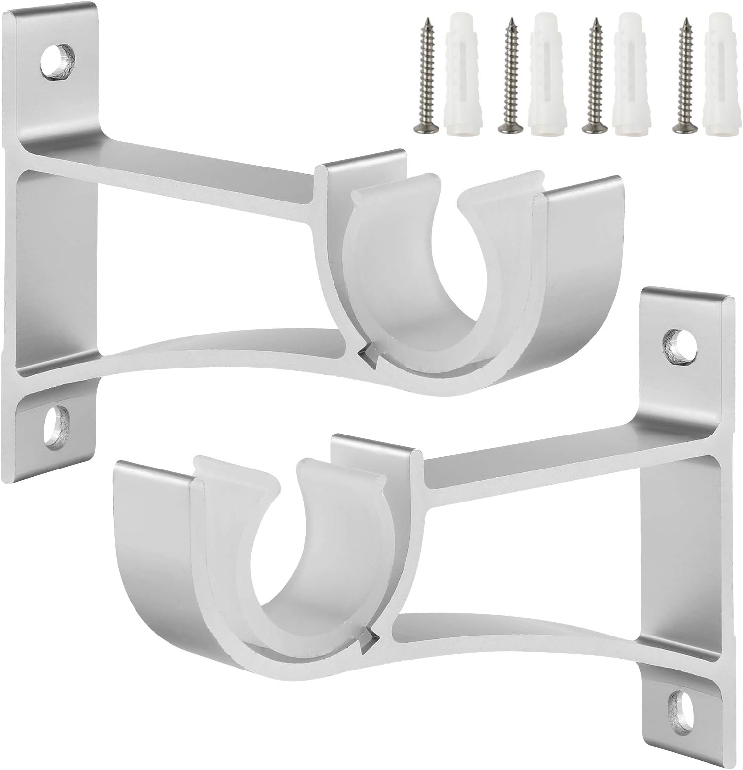 Amazon.com: Anndason Heavy Duty Curtain Rod Brackets Double Curtain Rod