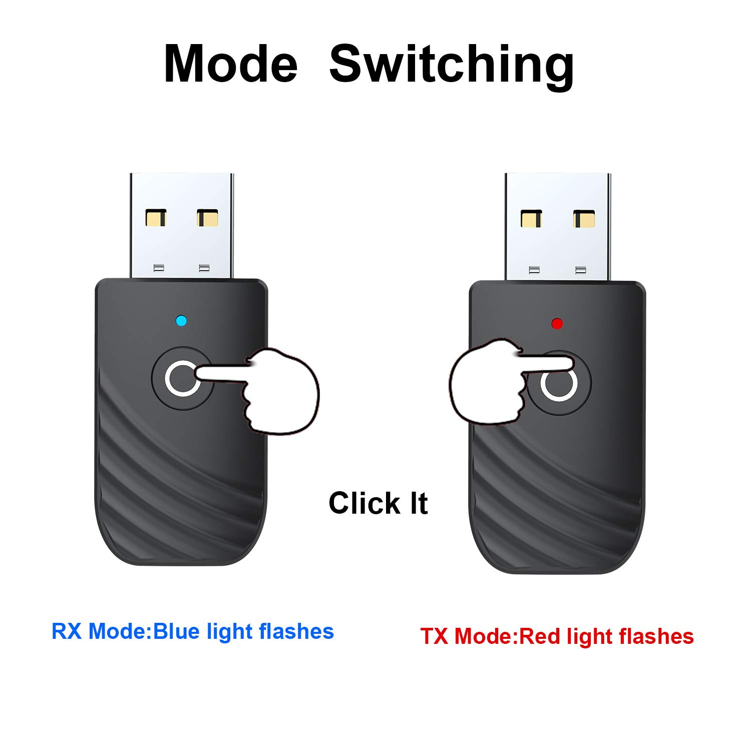 Trasmettitore e ricevitore Bluetooth 3 in 1, 3,5 mm, adattatore USB, Bluetooth, trasmettitore Bluetooth, per TV Home Sound System