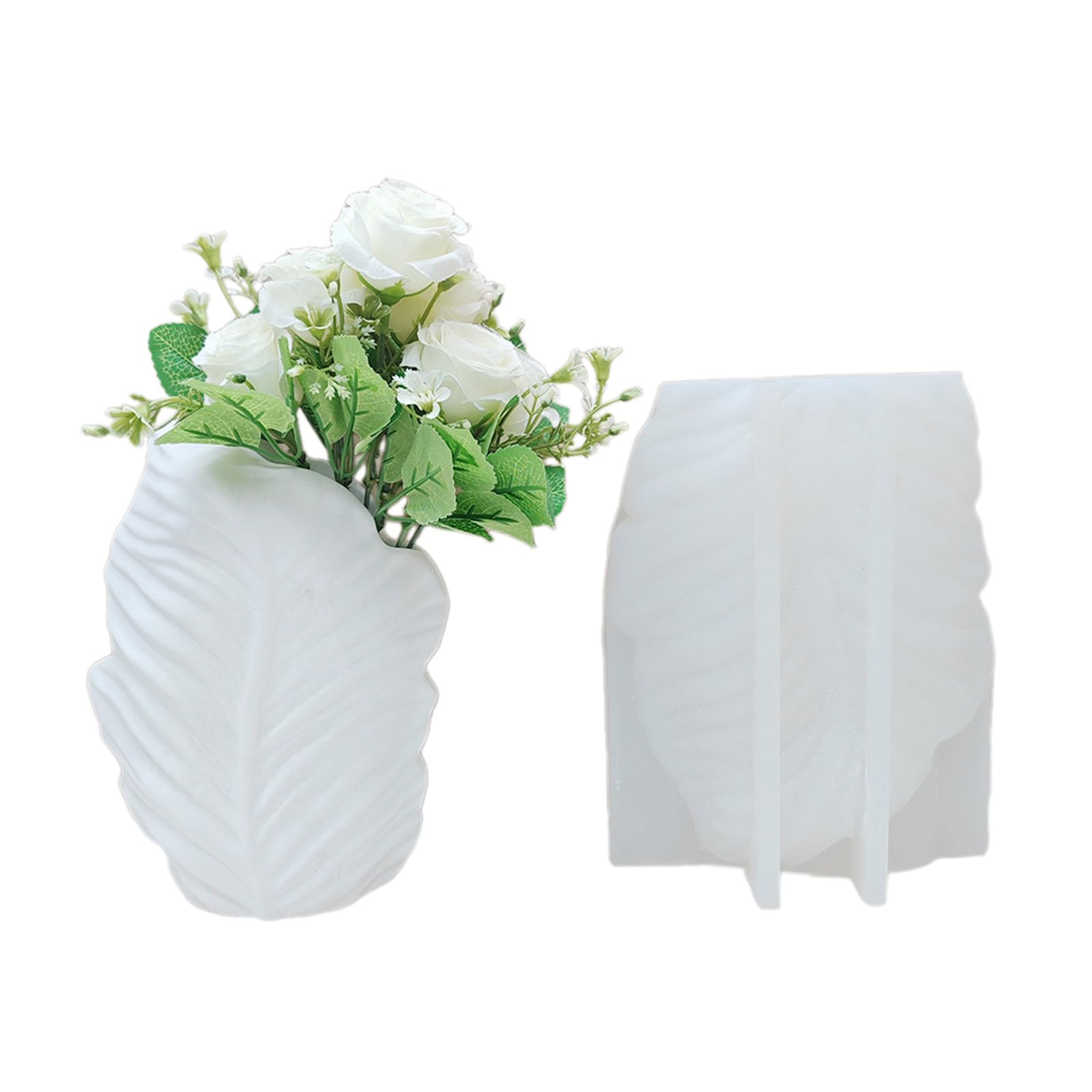 NEWFT Flowerpot Silicone Mold Concrete Mould Realistic Pattern Flowerpot Cements Mould Silicone for Vase