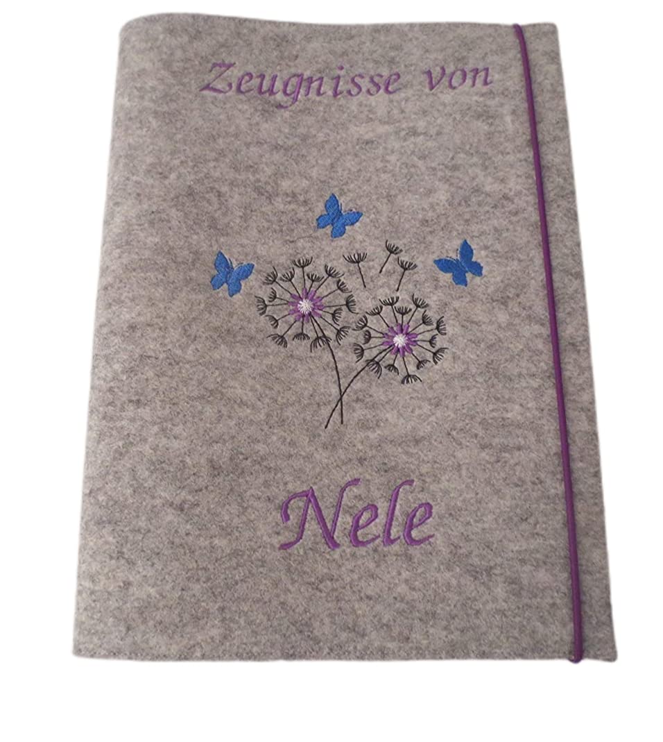 Zeugnismappe Wollfilz Mappe Zeugnisse DIN A4 Grundschule Schule