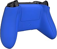 Vista 5 de eXtremeRate Soft Touch Grip - Paneles traseros personalizados para Xbox One S y One X, rieles laterales de repuesto azules con cubierta de batería