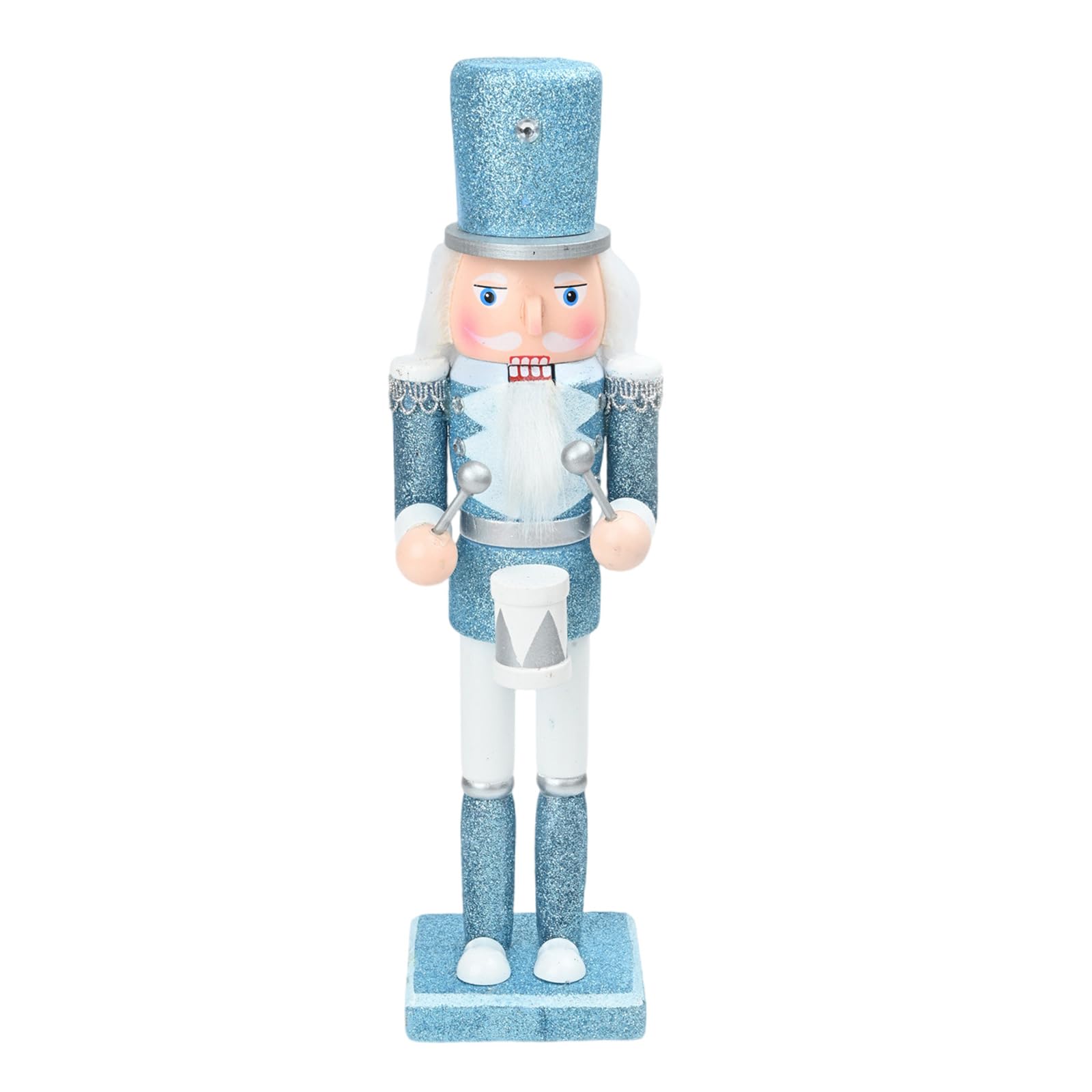 Hsioluted 30cm Wood Nutcrackers Shaped Figurine Christmas Theme Desktops Ornament Tabletop Statue Holiday Party Accessories Seasonal Tabletop Decoration