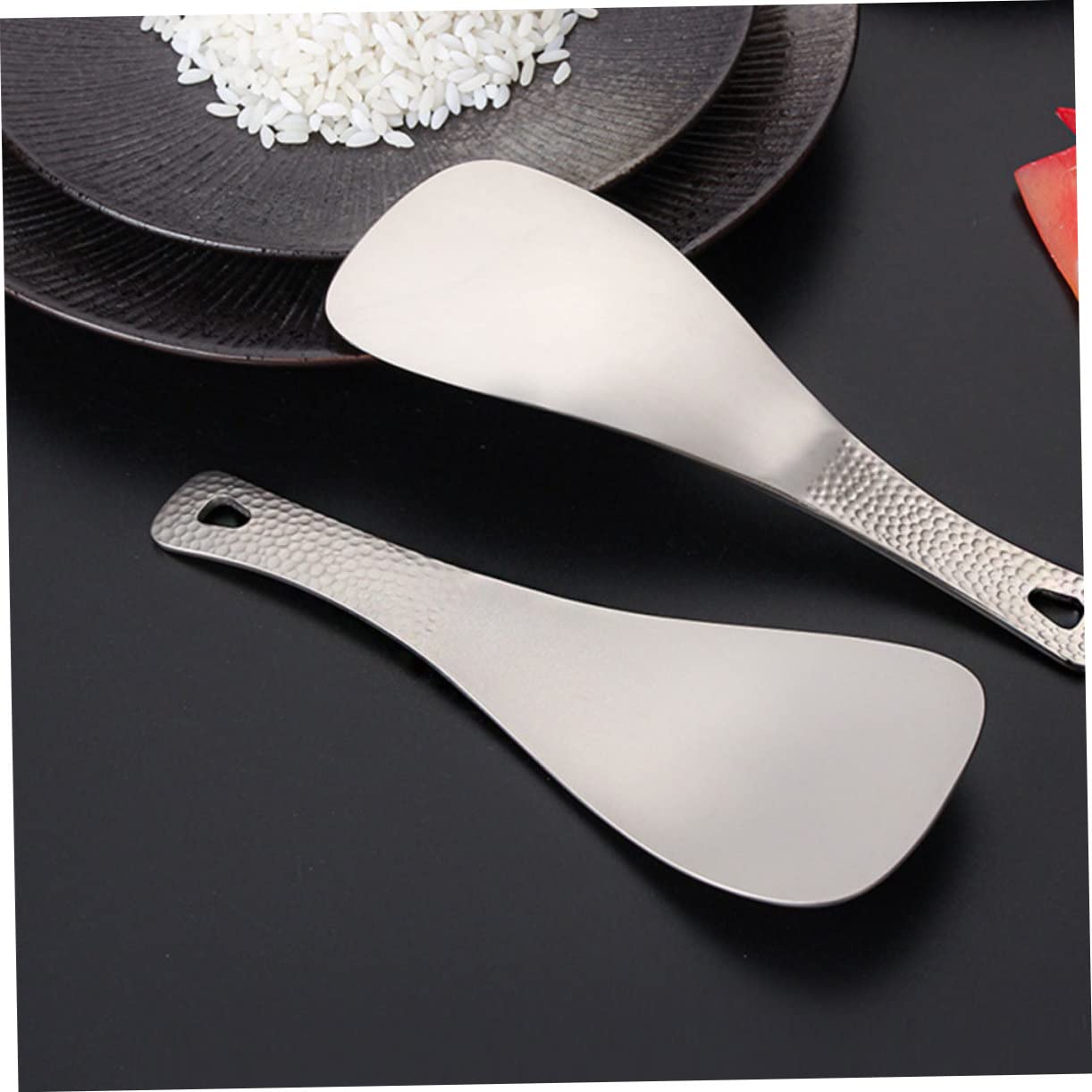 ibasenice 2 Stück Löffel für Camping Ultraleichtes Outdoor Besteck Tragbar für Suppe und mit Praktischem Griff und Einfachem Aufbewahrungssystem für Outdoor Aktivitäten