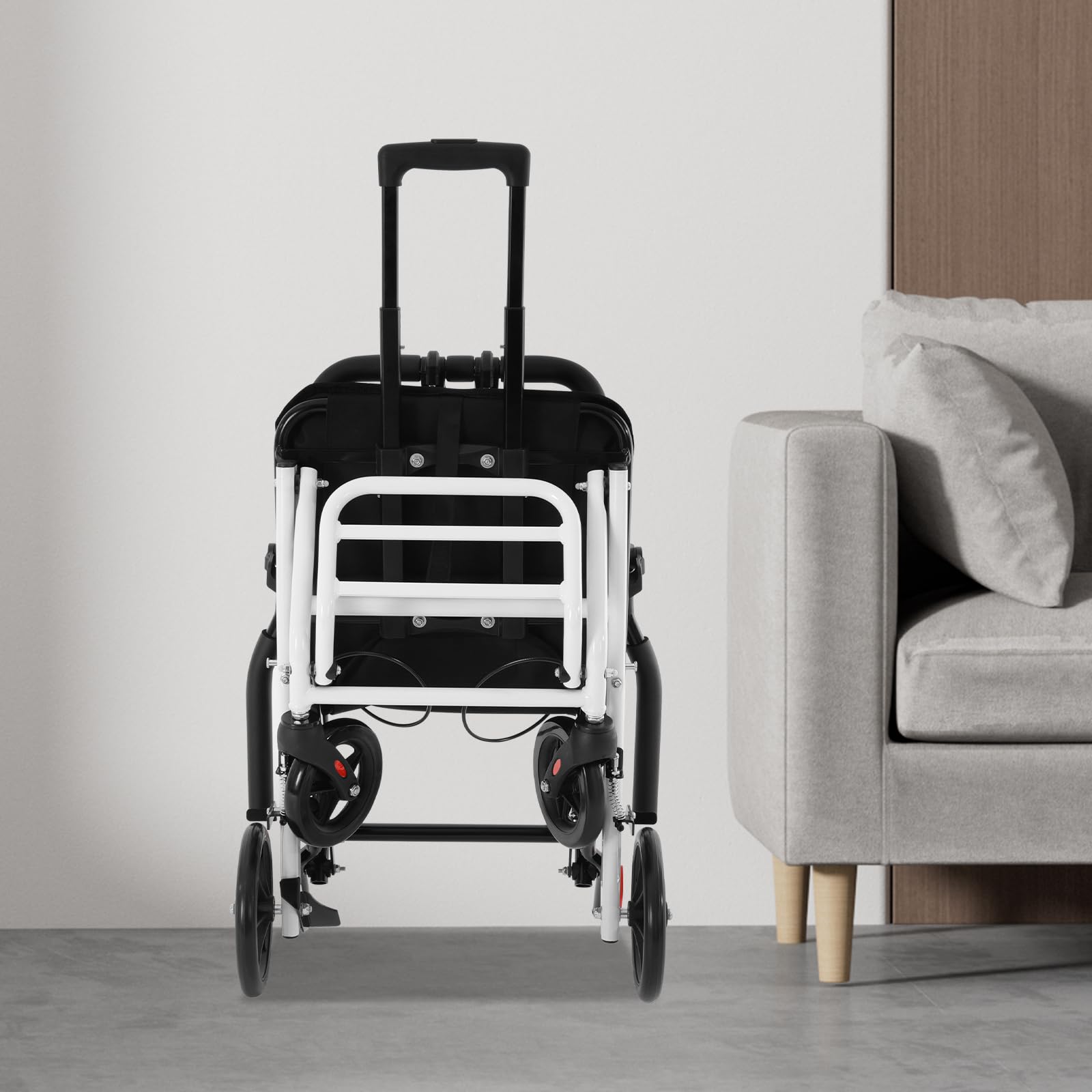 Silla de ruedas plegable ligera, silla de ruedas portátil de viaje, silla de ruedas de viaje para adultos y mayores, silla de ruedas plegable, hasta 100 kg