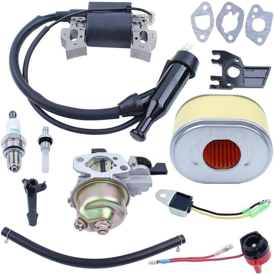 Replacement Parts Ignition Coil Spark Plug Filter Kit Fit for Gx160 5.5Hp & Gx200 6.5Hp Engines 16100 ZH8 W61 16100 W51