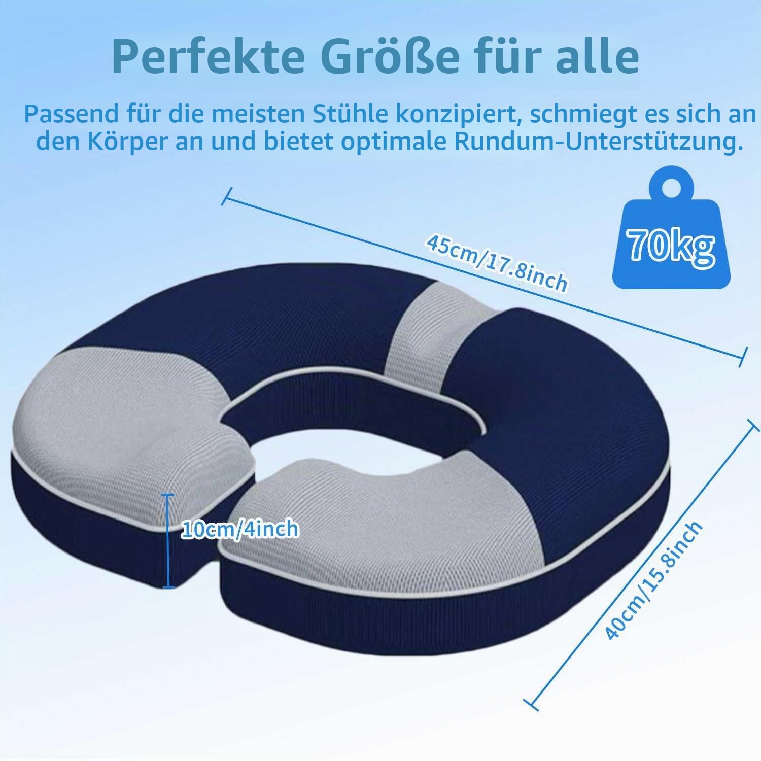 Hämorrhoiden Sitzkissen, Ergonomisches Sitzkissen Bürostuhl, Orthopädisches Sitzkissen, Memory Foam Steißbeinkissen für Steißbein Ischias Hämorrhoiden Rückenschmerzlinderung