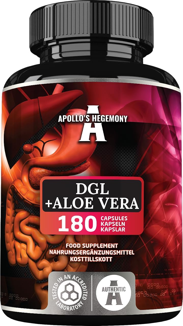 DGL + Aloe Vera (Licorice + Aloe vera powder) 500mg 180 Vegan
