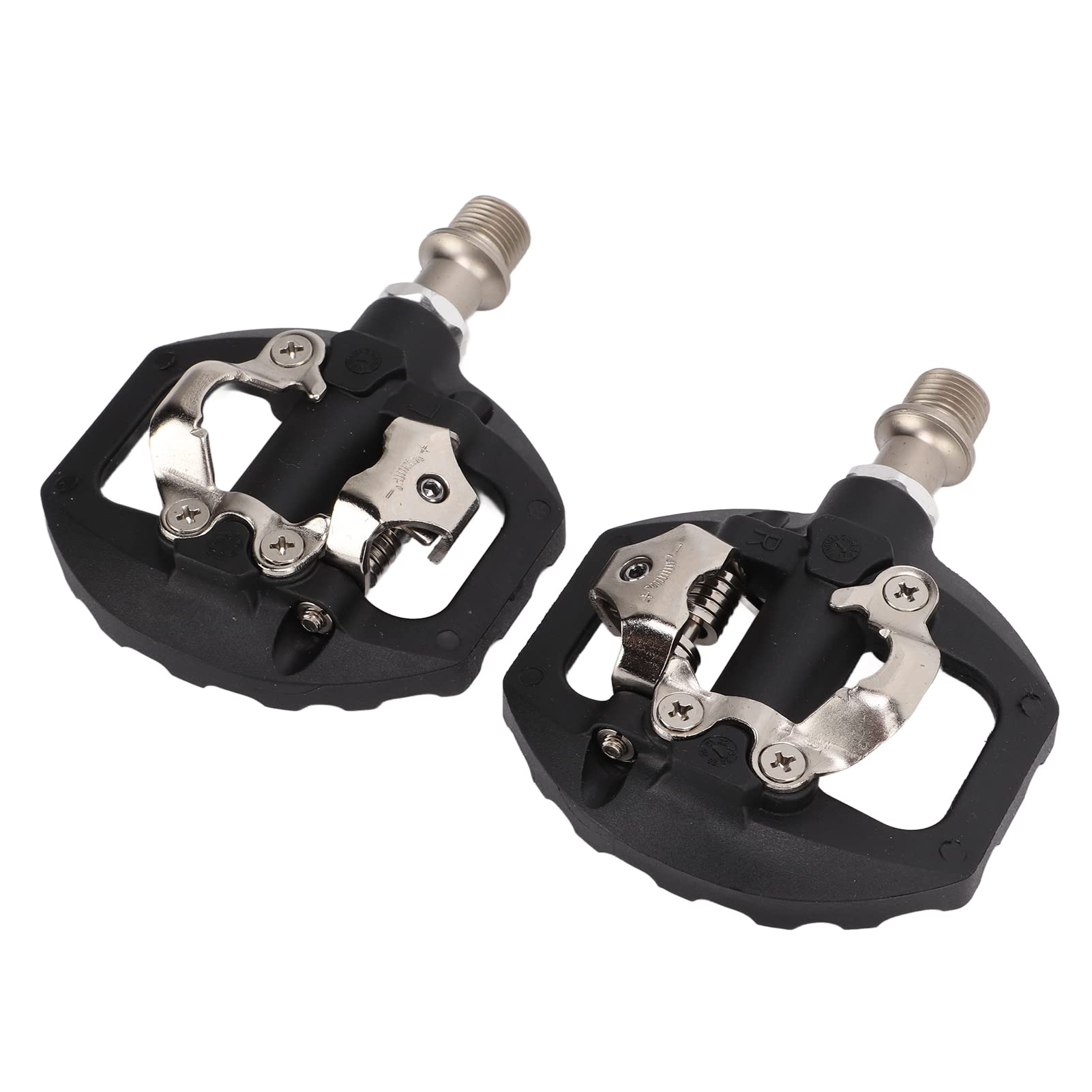 KIMISS Pedal Multiusos de Plataforma de Doble Cara para Bicicleta de Montaña - Pedales Sellados sin Clip con Tacos para Bicicleta de Carretera, Fácil Conversión de Modo sin Clip a Plano
