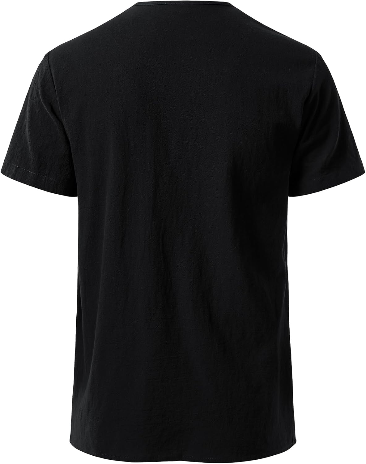 JEMITOP Mens Retro Lace Up Pure Cotton Linen-Like Versatile Breathable Lightweight Shirts for Beach Summer Hippie Boho - Image 3