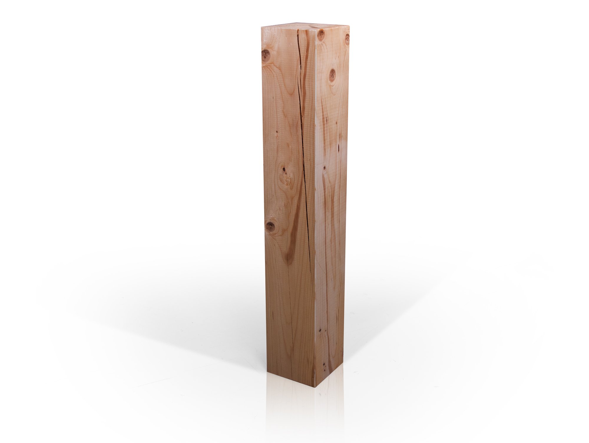 moebel-eins Blumensäule Fichte massiv Dekosäule Holzsäule Säule Landhaus Design, eichefarbig, 17x17 cm, 100 cm