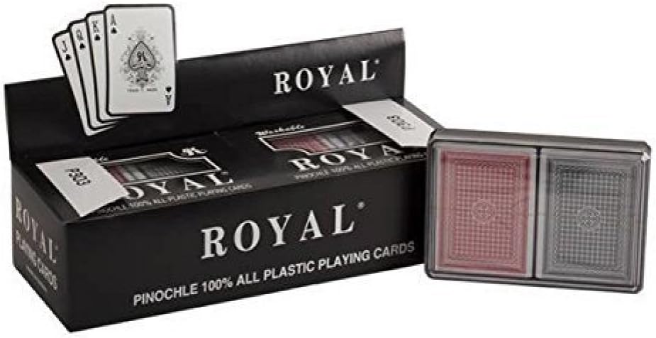Pinochle Big Number Plastic Playing Cards