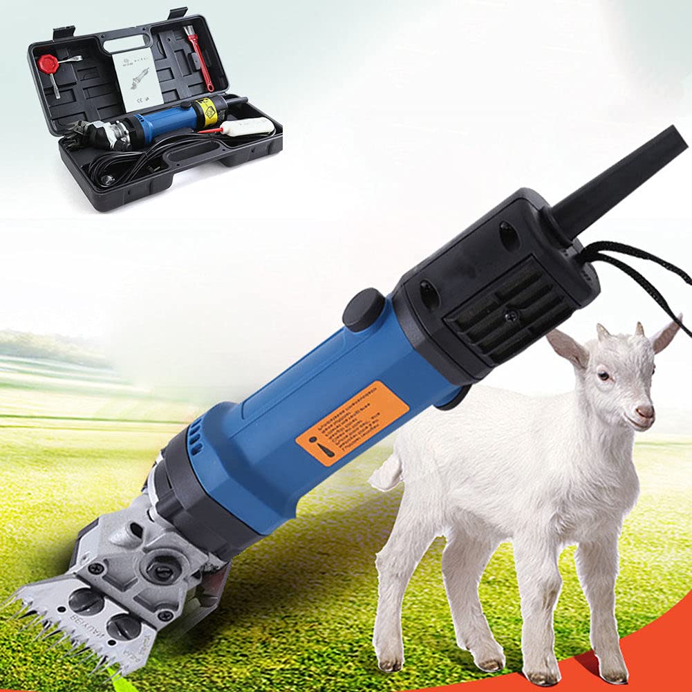 Tosatrice elettrica per tosatura per pecore da 690 W, funzionamento estremamente silenzioso e regolare, tagliacapelli professionale per peli di pecora, kit per toelettatura pecore a 6 velocità