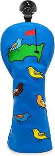 Birdie&Green Golf Club Covers for Driver, Fairway, Hybrids - 4 Options - Golf Driver Headcover/Golf Fairway Wood Head Cover/Hybrid Club Head Cover for Men Golfer - Black Synthetic Leather