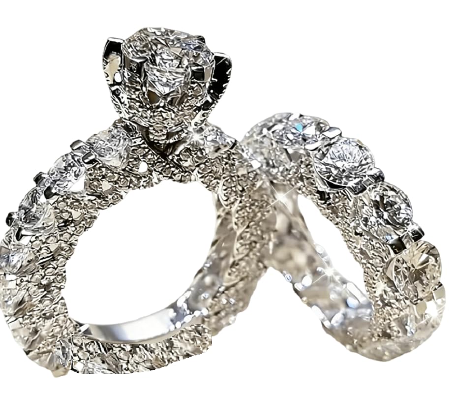 Amazon.com: LRGKMCWTOB 2Pcs 925 Sterling Silver Shiny Full Diamond