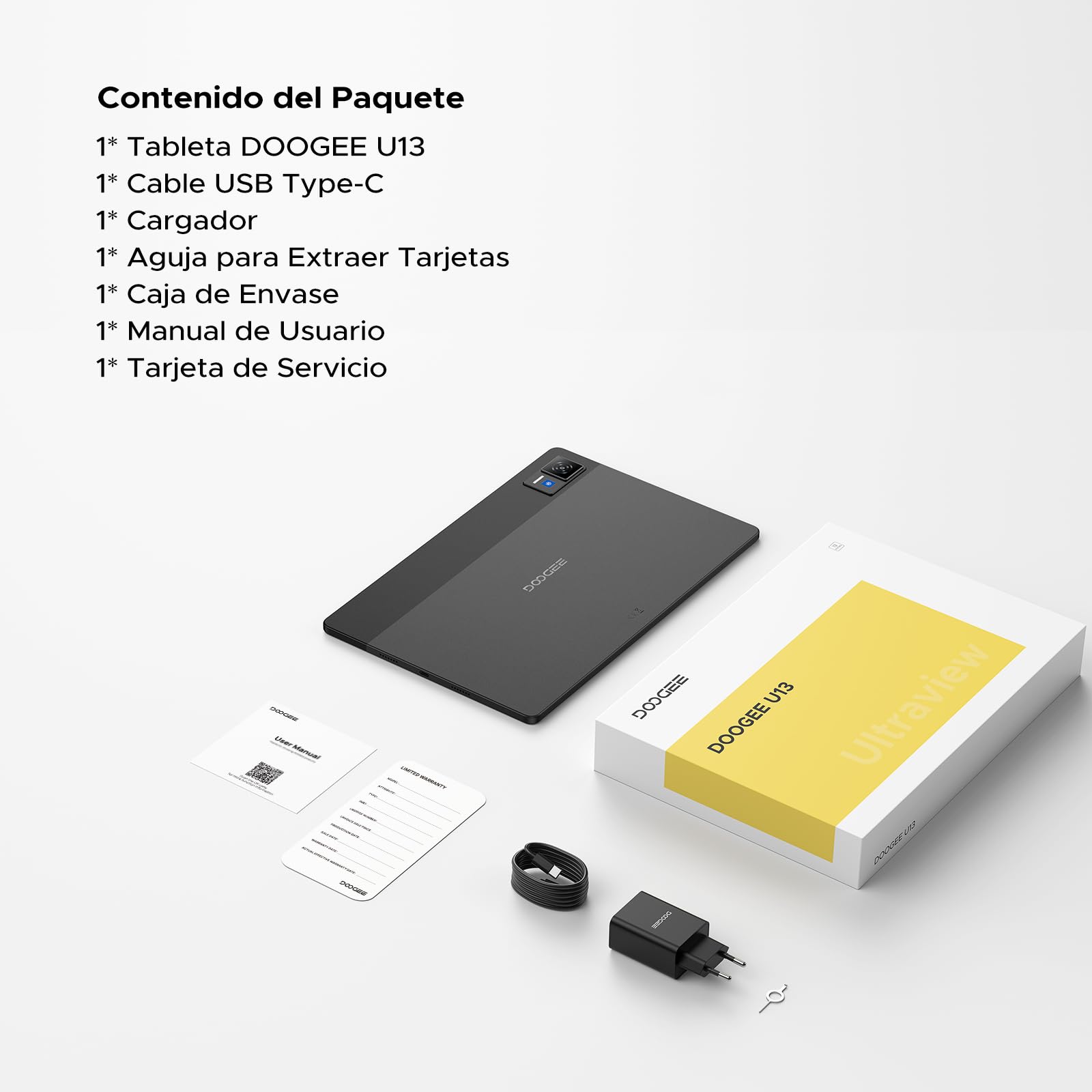 U13 Tablet 13 Pulgadas FHD+ 90Hz, Tablet Android 16 Batería 11000mAh,32GB+256GB/2TB, Procesador Octa-Core Tablets, Gemini AI/Widevine L1, 13MP/5G WiFi/Face ID/GPS/OTG