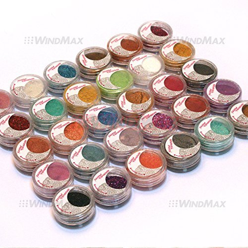 US Seller! Brithday Gift! Brand New 30 Pieces Cold Smoked Warmer Glitter Shimmer Pearl Loose Eyeshadow Pigments Mineral Eye Shadow Dust Powder Makeup Party Cosmetic Kit BE#