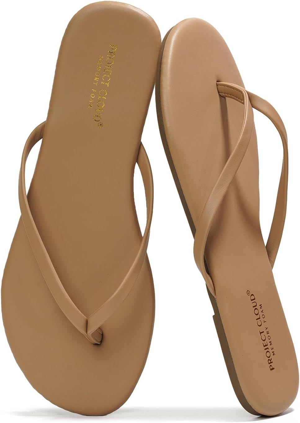 Project Cloud Flip Flops for Women Memory Foam Flats Sandals