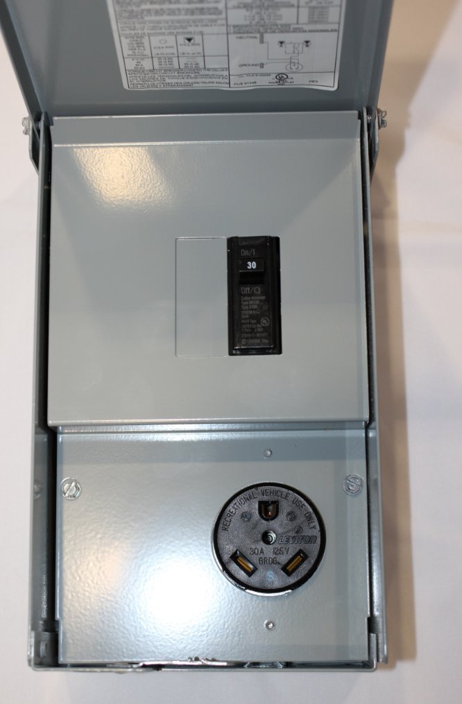 Eaton Cutler-Hammer 30A Surface Mount RV Power Outlet Panel Breaker 120/240VDC