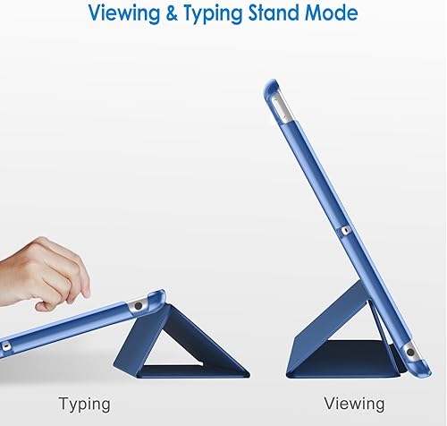 Miniatura 5 de JETech Funda para iPad de 10.2 pulgadas (modelo 202120202019, 987 generación), funda de encendido y apagado automático (azul marino)