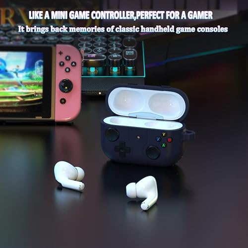 Miniatura 2 de R-fun Funda para AirPods Pro de 21 generación con kit de limpieza, funda clásica de diseño de consola de juegos portátil, funda protectora de